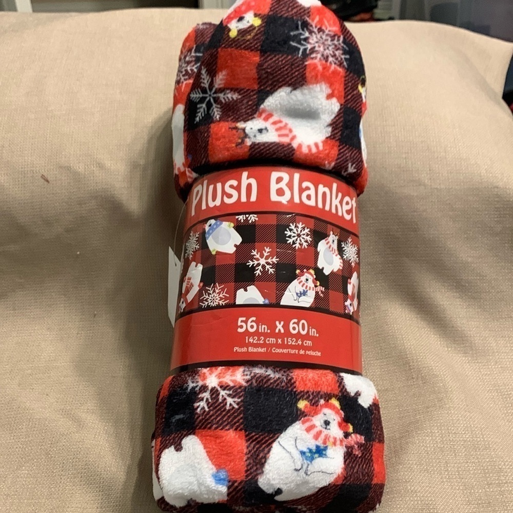 I Scream Beary Holiday Plush Blanket
